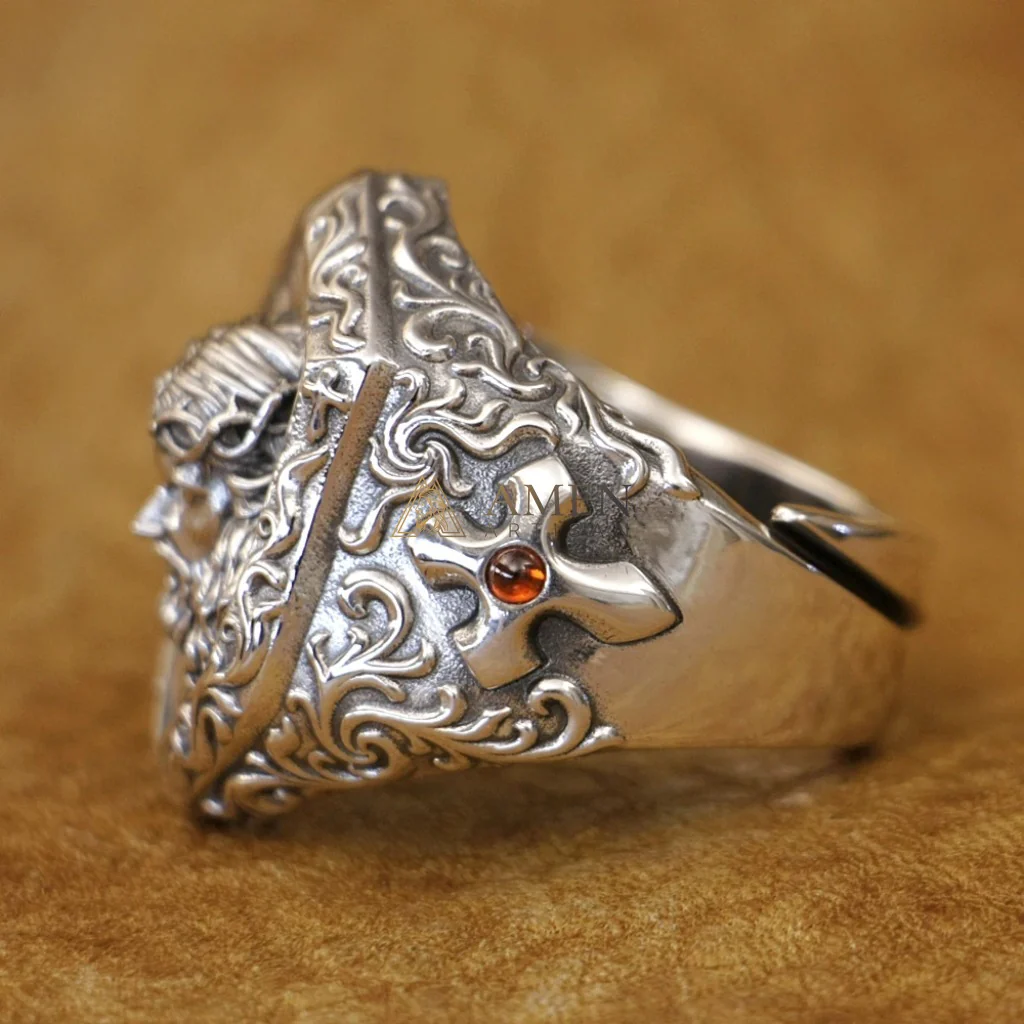 925 Silver Jesus Icon Ring Amen Artisan - Image 5