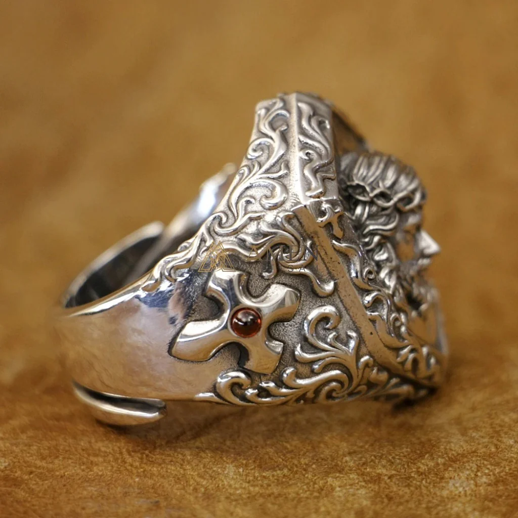 925 Silver Jesus Icon Ring Amen Artisan - Image 7