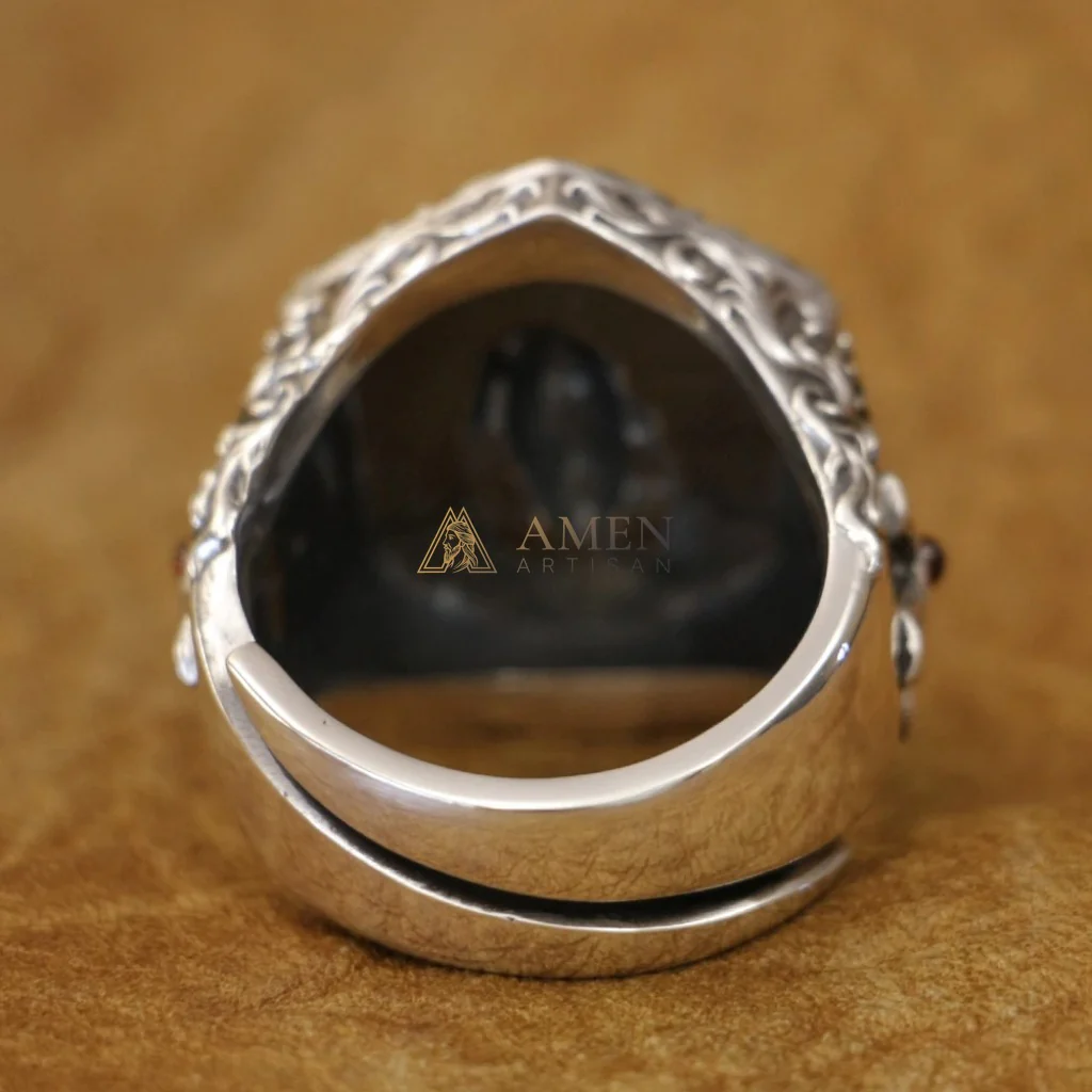 925 Silver Jesus Icon Ring Amen Artisan - Image 8