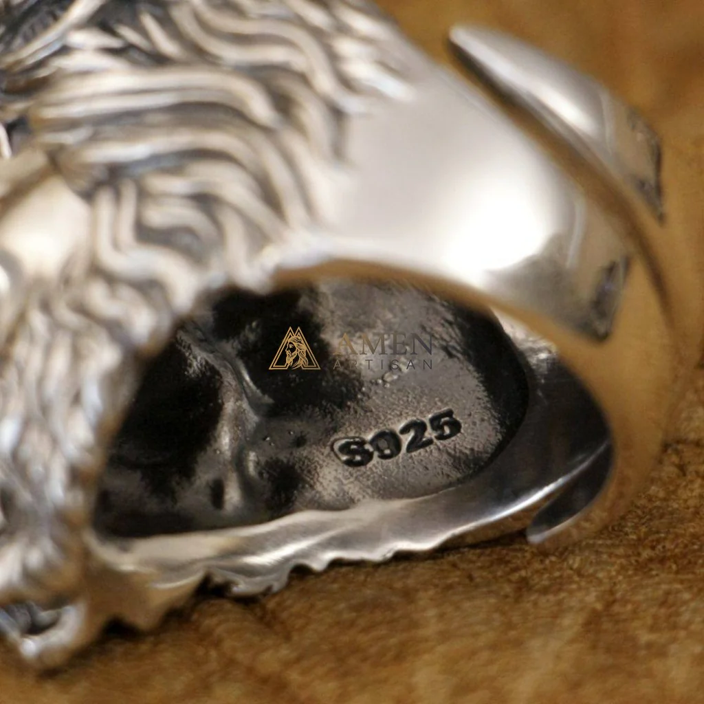 925 Sterling Silver Crown of Thorns Ring Amen Artisan - Image 3