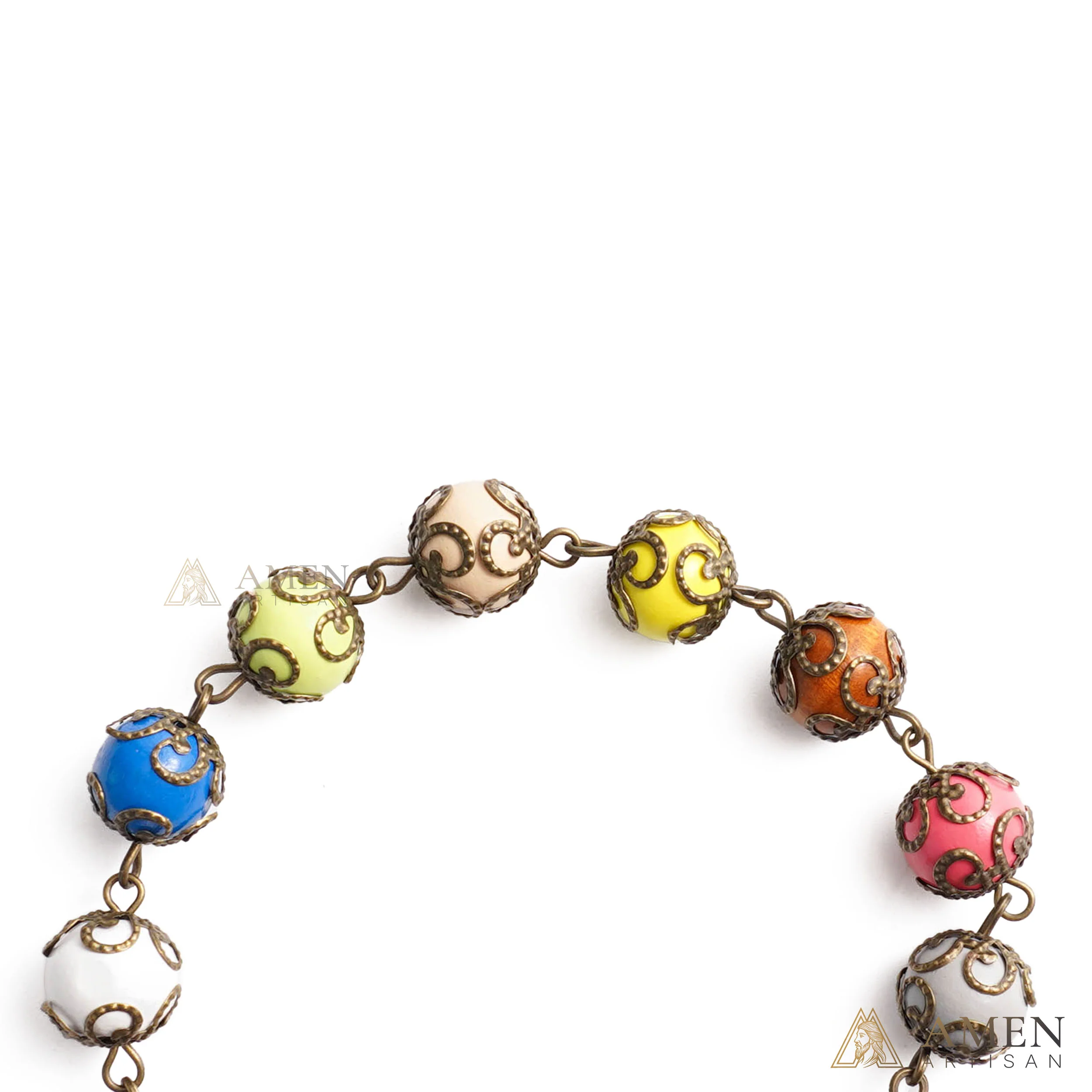 Adjustable Jesus Crucifix & St. Benedict Medal Rosary Bracelet | Amen Artisan - Image 7
