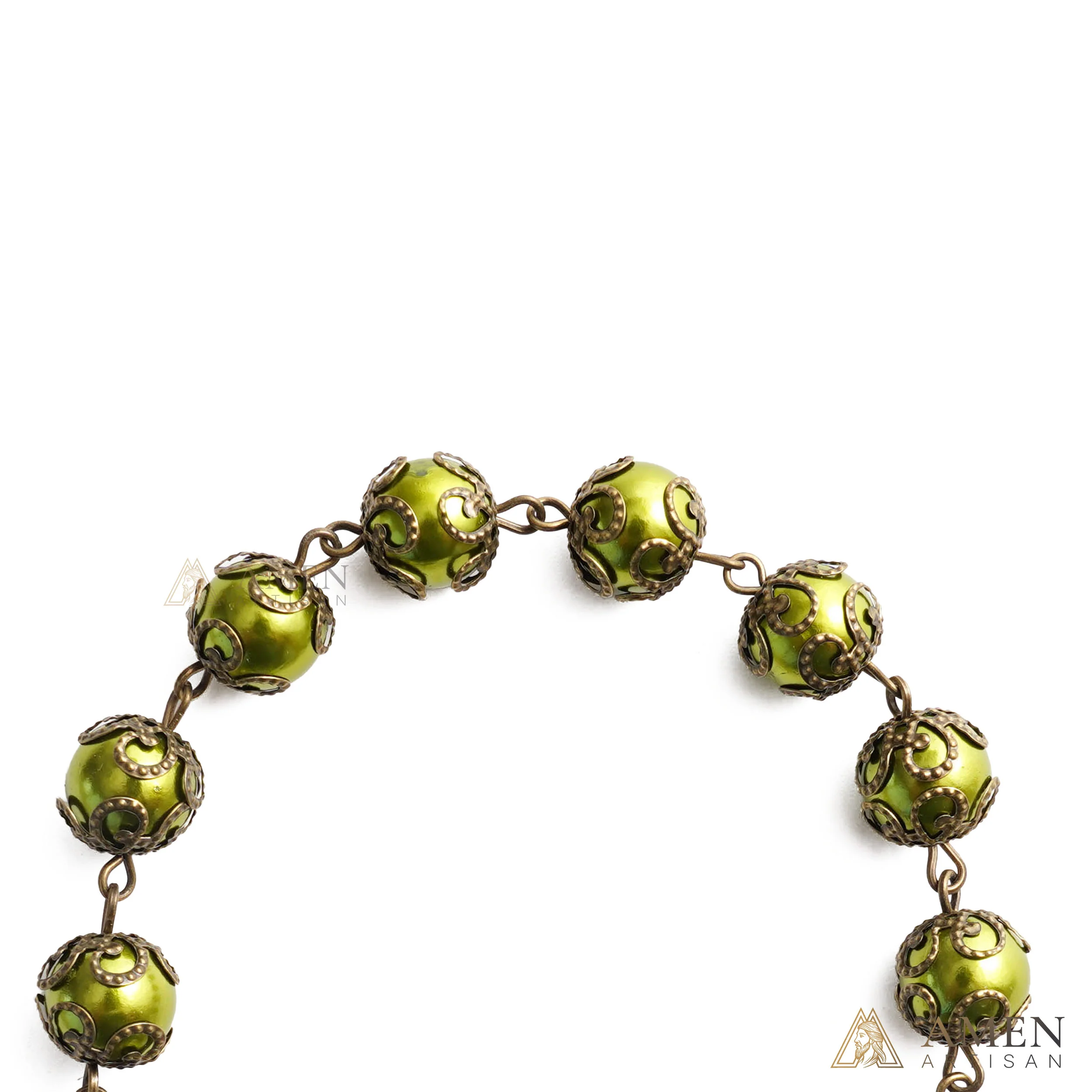 Adjustable Jesus Crucifix & St. Benedict Medal Rosary Bracelet | Amen Artisan - Image 8