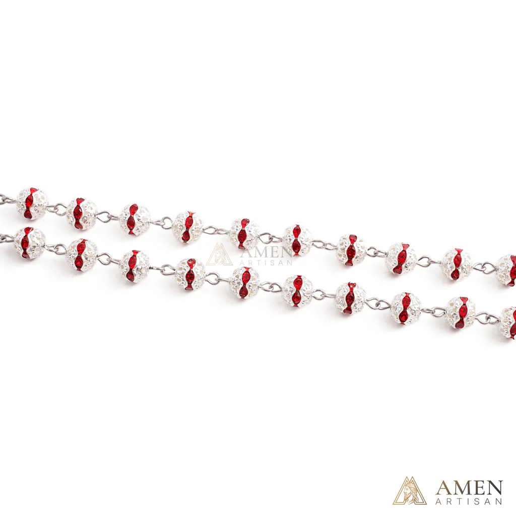 Alloy&Zirconia Bead Crucifix Rosary - Image 5