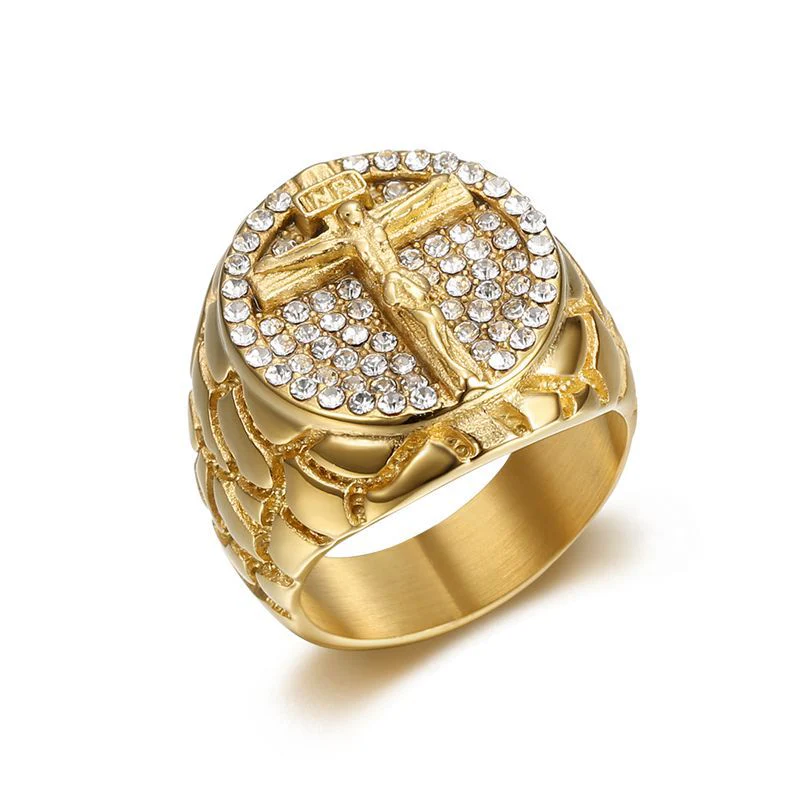 Amen Artisan Diamond Cross Christ Ring - Image 10