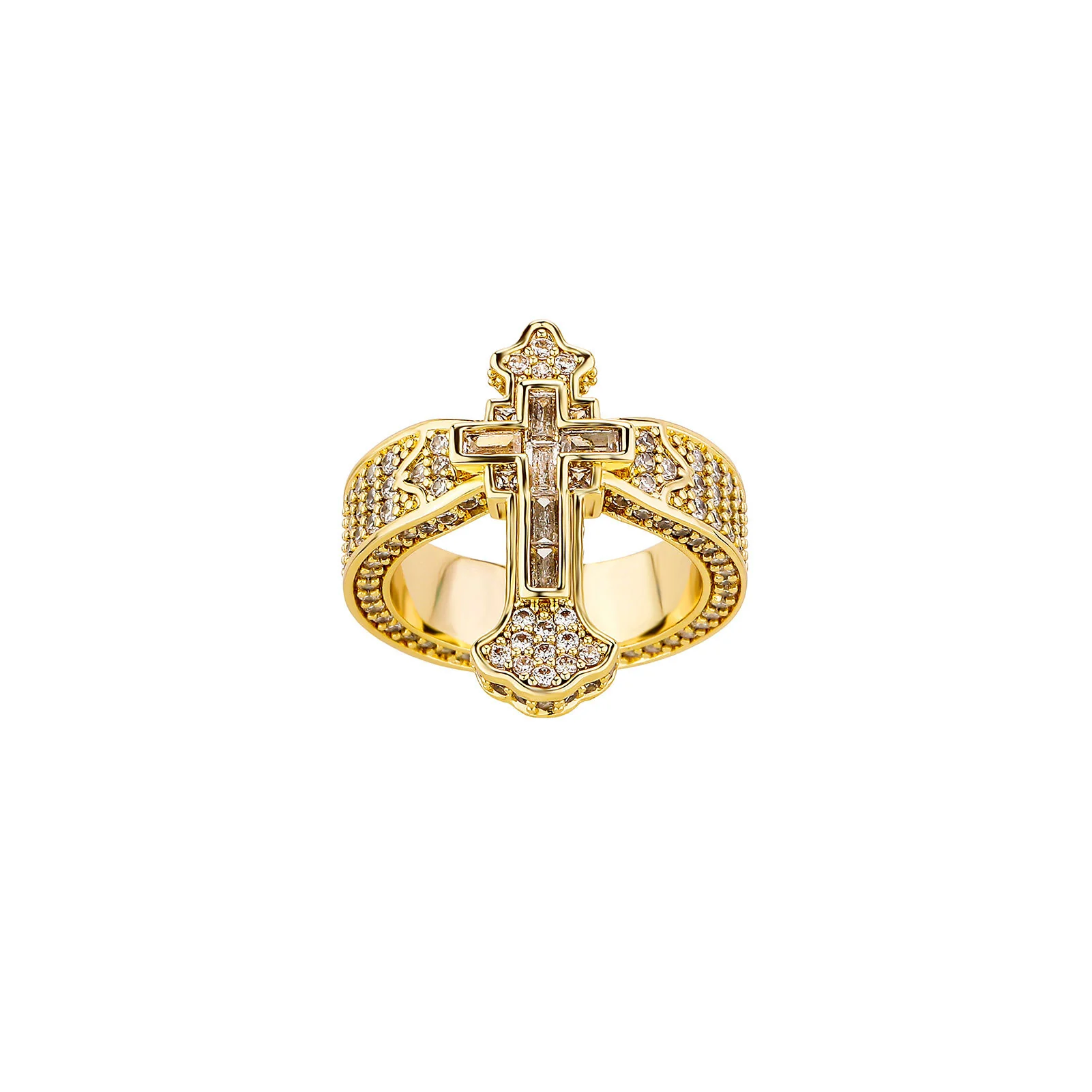 Amen Artisan Diamond Cross Christ Ring - Image 3