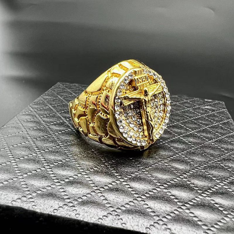 Amen Artisan Diamond Cross Christ Ring - Image 6