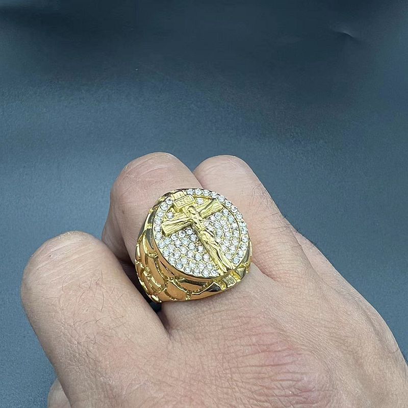 Amen Artisan Diamond Cross Christ Ring - Image 7