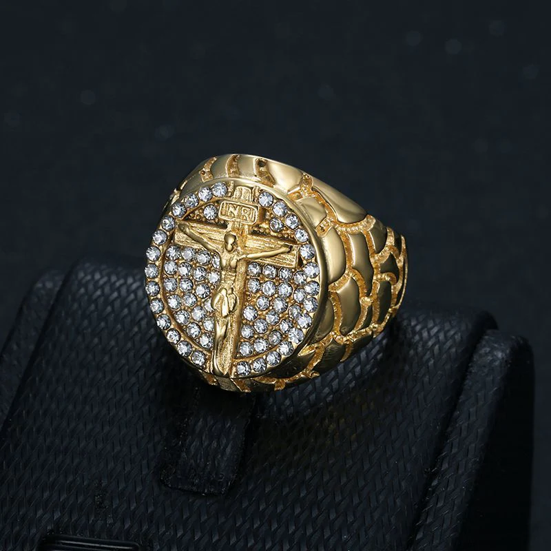 Amen Artisan Diamond Cross Christ Ring - Image 8