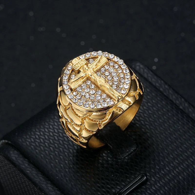 Amen Artisan Diamond Cross Christ Ring - Image 9