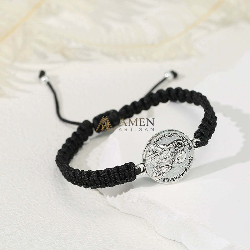 Jesus Portrait Pendant Braided Bracelet Amen Artisan - Image 10