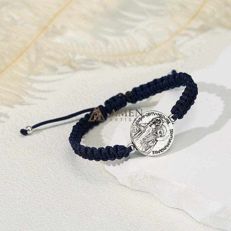 Jesus Portrait Pendant Braided Bracelet Amen Artisan - Image 12