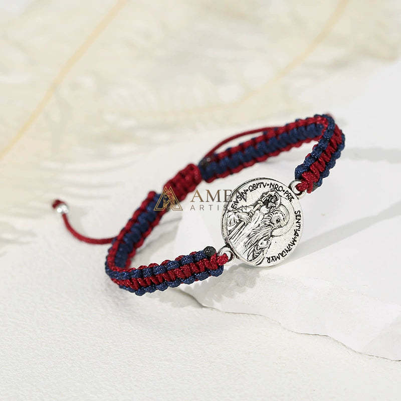Jesus Portrait Pendant Braided Bracelet Amen Artisan - Image 14