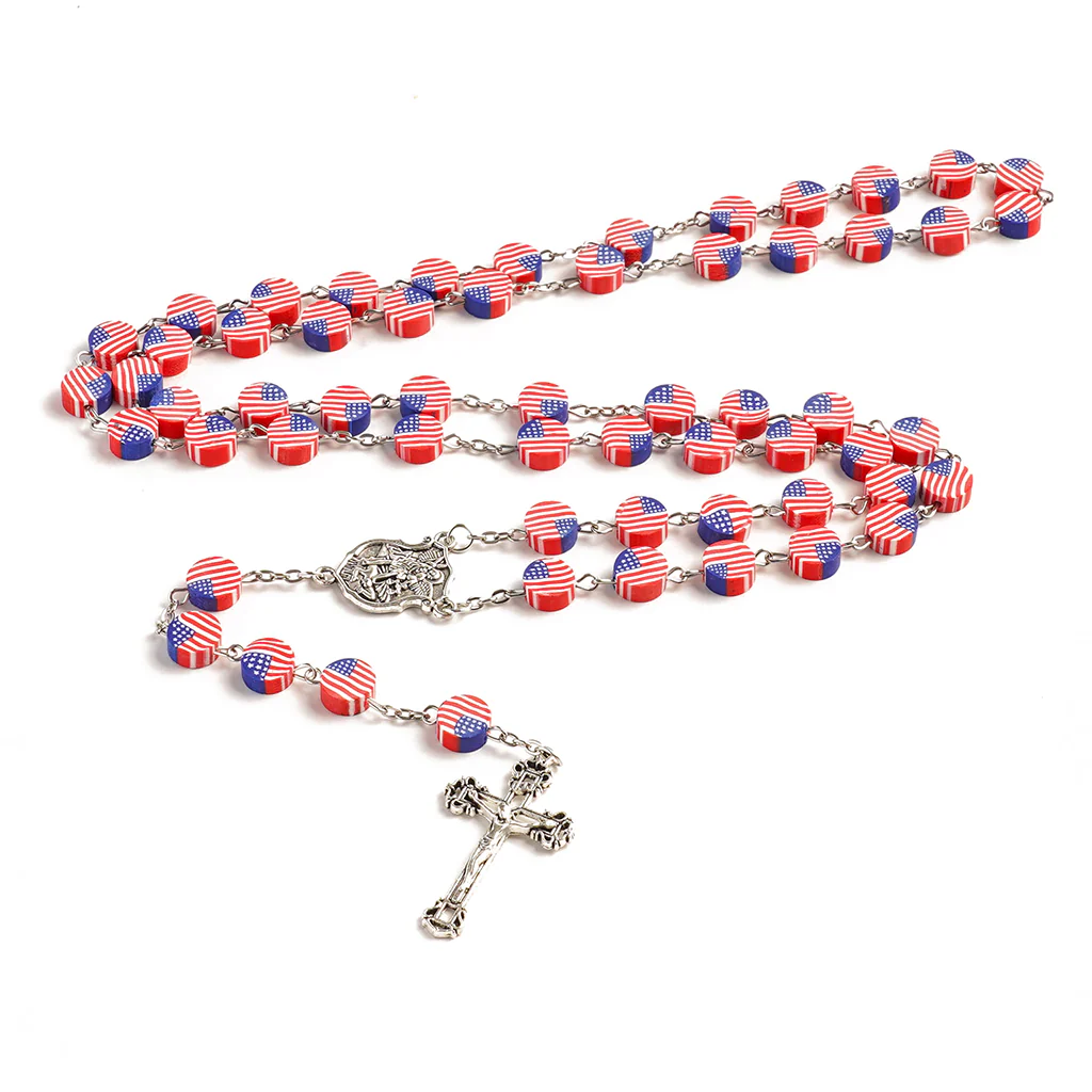 American Flag St. Michael Rosary Amen Artisan - Image 4