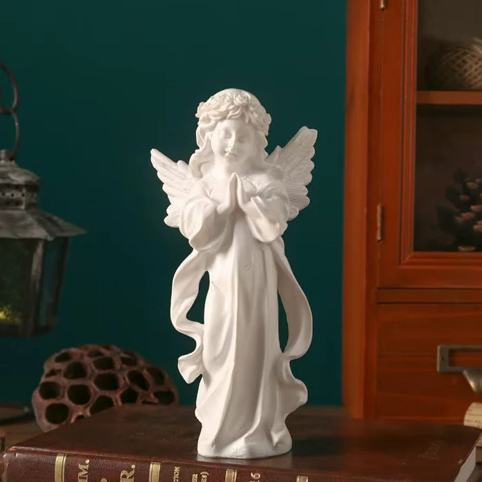 Angel Alice Little Girl Statue | Storybook Guardian, Whimsical Desk Decor - Image 3