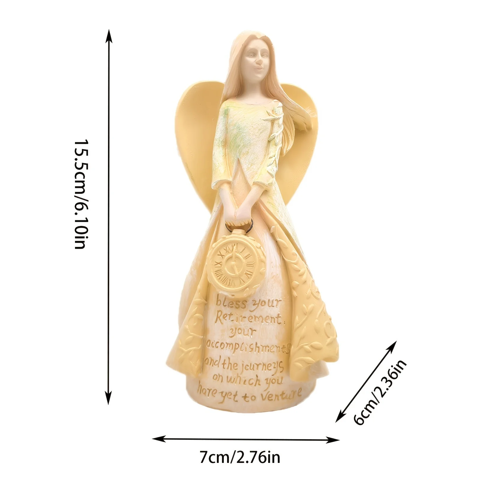Angel Sculpture Ornament | Soothing Guardian Decor, Heartwarming Home Accent - Image 3