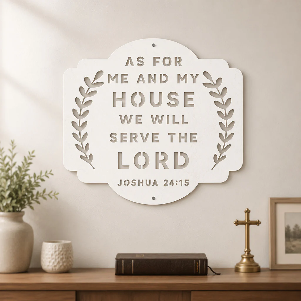 As for Me and My House Metal Wall Sign – Joshua 24:15 Christian Home Decor - Image 6