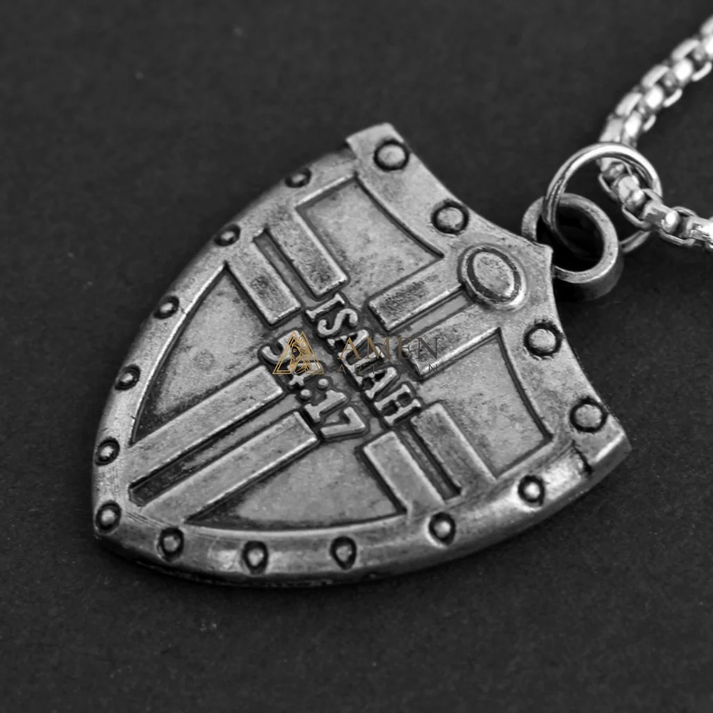 Bible Cross Shield Pendant Necklace Amen Artisan - Image 3