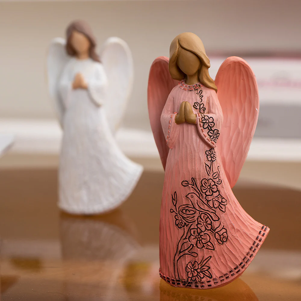 Blessing Angel Statue Ornament Guardian of Hope, Warmhearted Home Accent Amen Artisan - Image 7
