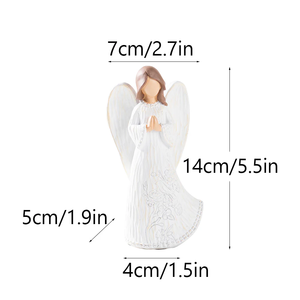 Blessing Angel Statue Ornament Guardian of Hope, Warmhearted Home Accent Amen Artisan - Image 9