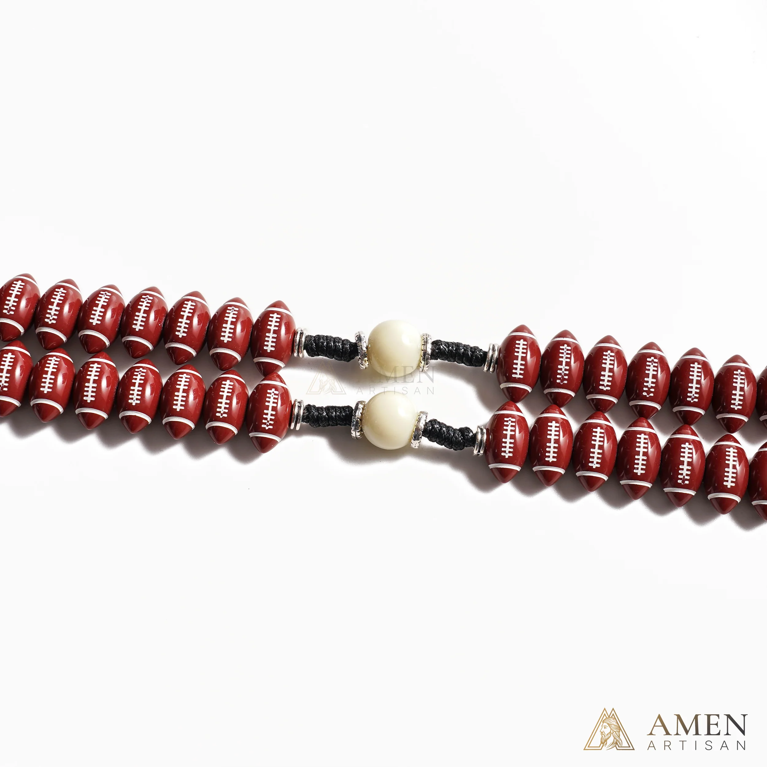 【Deal Today】Catholic Football Rosary with Oval Sports Beads | Amen Artisan - Image 3