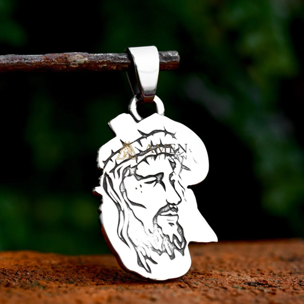 Christ of The Passion Icon Pendant Necklace Amen Artisan - Image 2