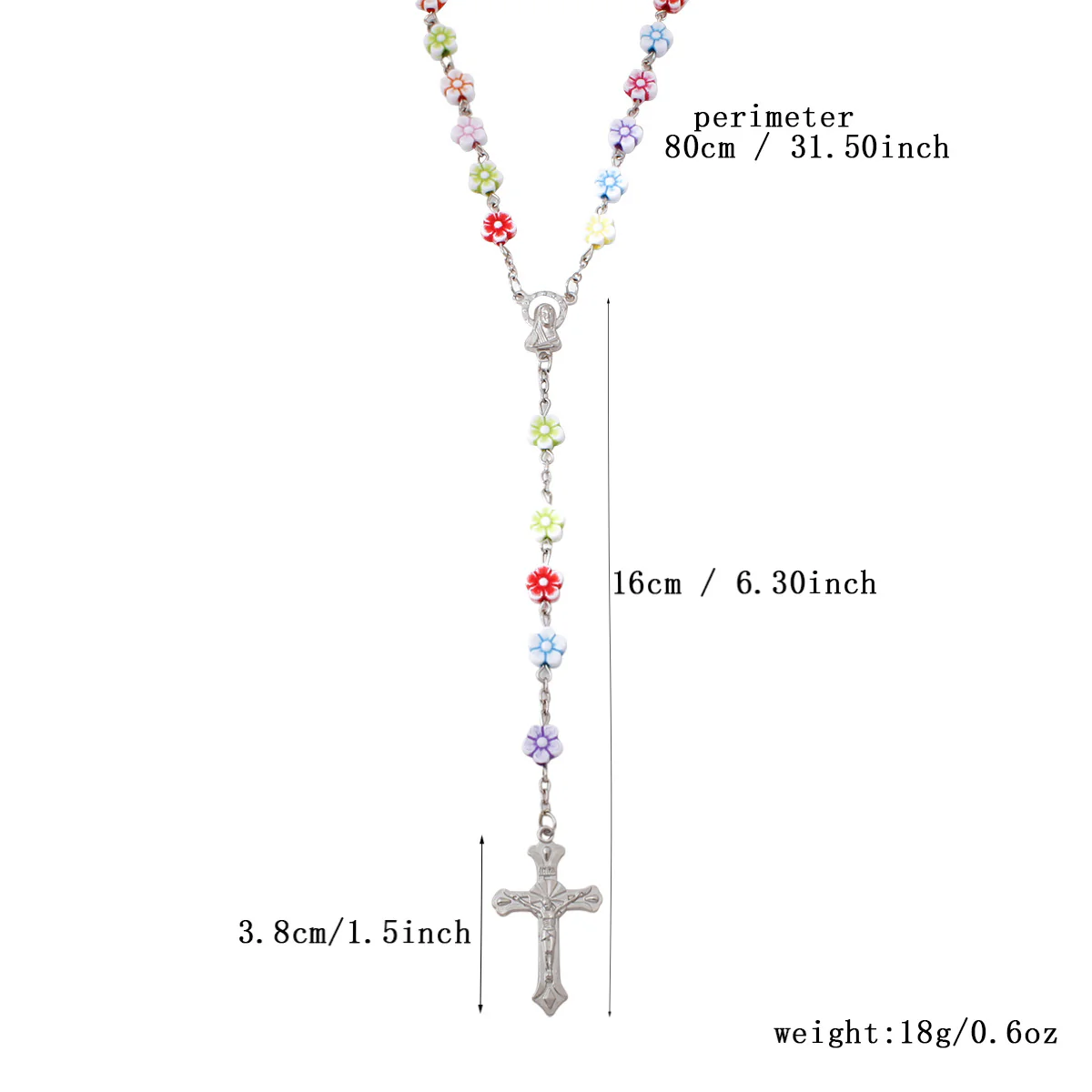 Colorful Cherry Blossom Beads Rosary - Image 7