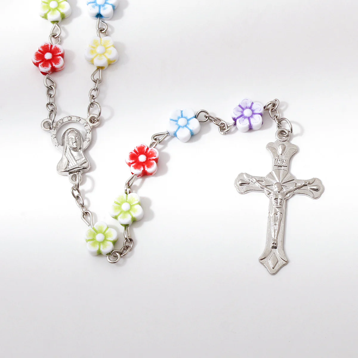 Colorful Cherry Blossom Beads Rosary - Image 8