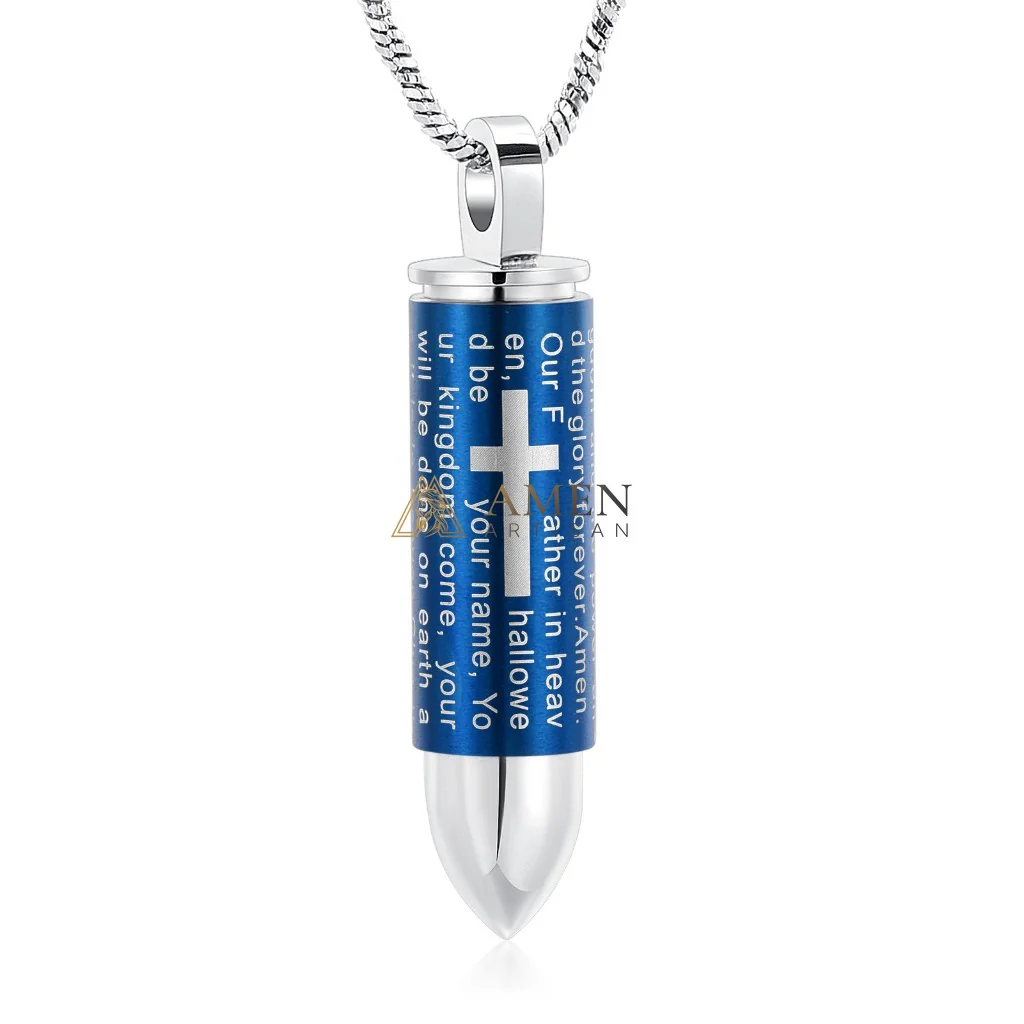 Cross Prayer Urn Pendant Necklace Amen Artisan - Image 11