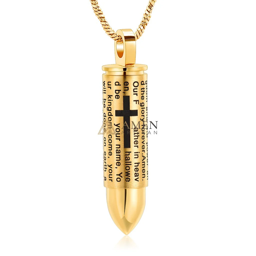 Cross Prayer Urn Pendant Necklace Amen Artisan - Image 8