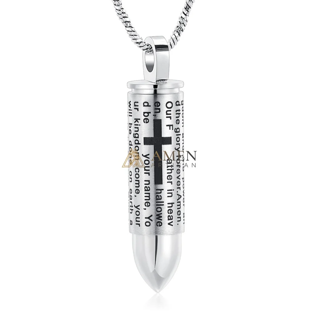 Cross Prayer Urn Pendant Necklace Amen Artisan - Image 9