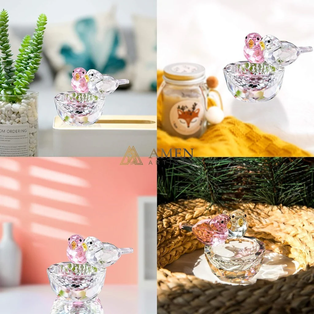 Crystal Bird Figurine Amen Artisan - Image 4