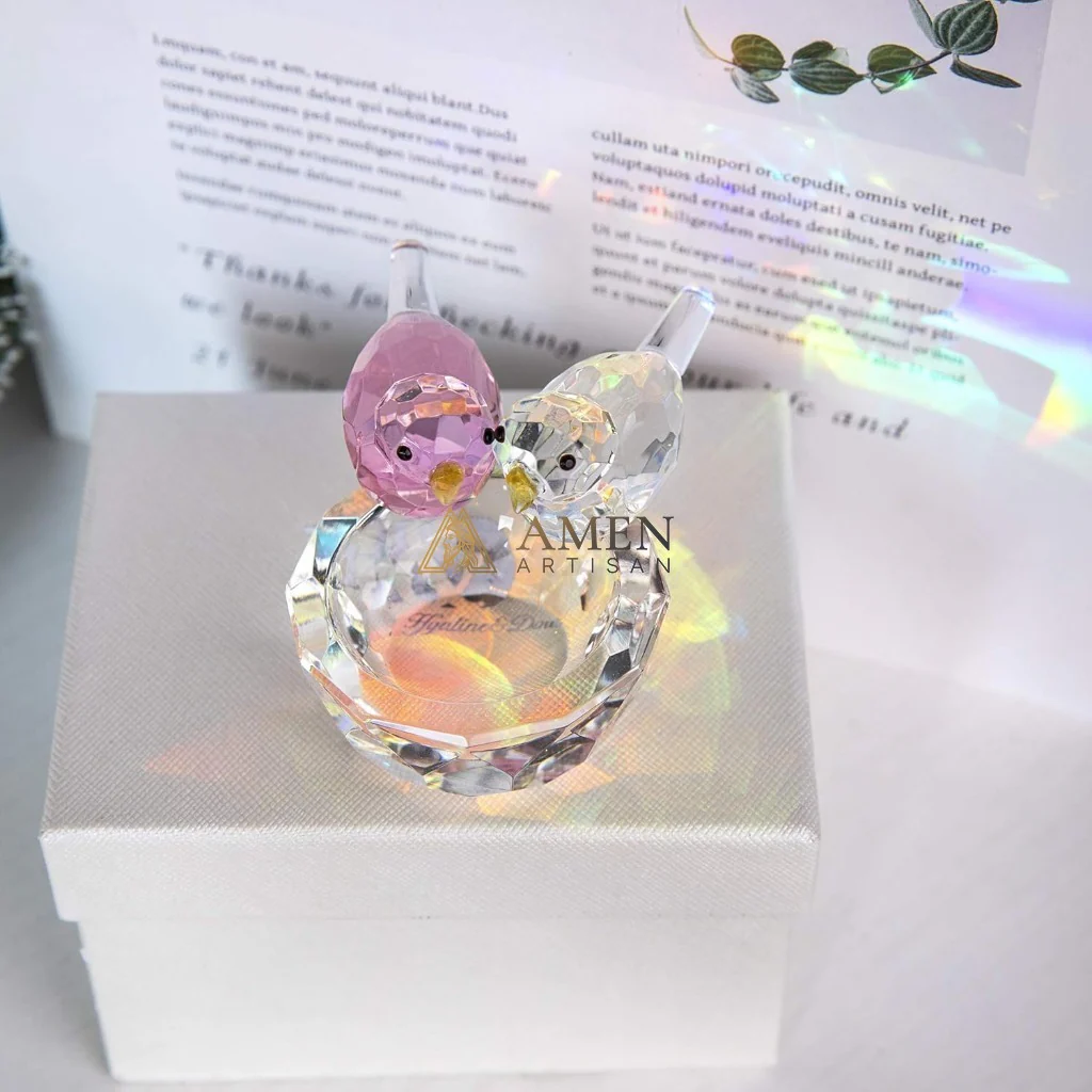 Crystal Bird Figurine Amen Artisan - Image 8