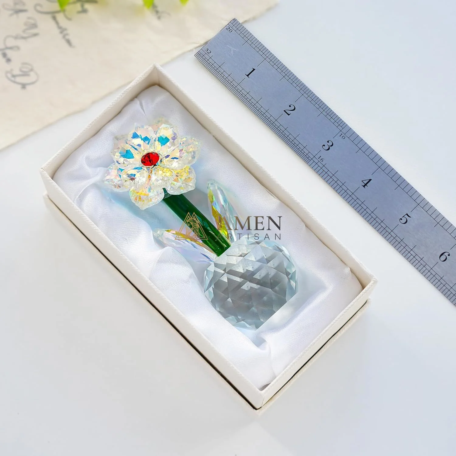 Crystal-Colored Sunflower Figurine Amen Artisan - Image 7