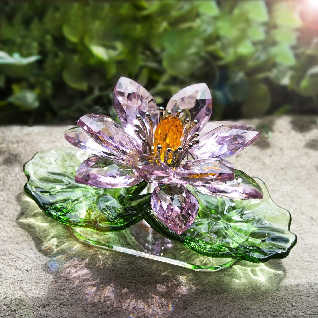 Crystal Lotus Statue Amen Artisan - Image 5