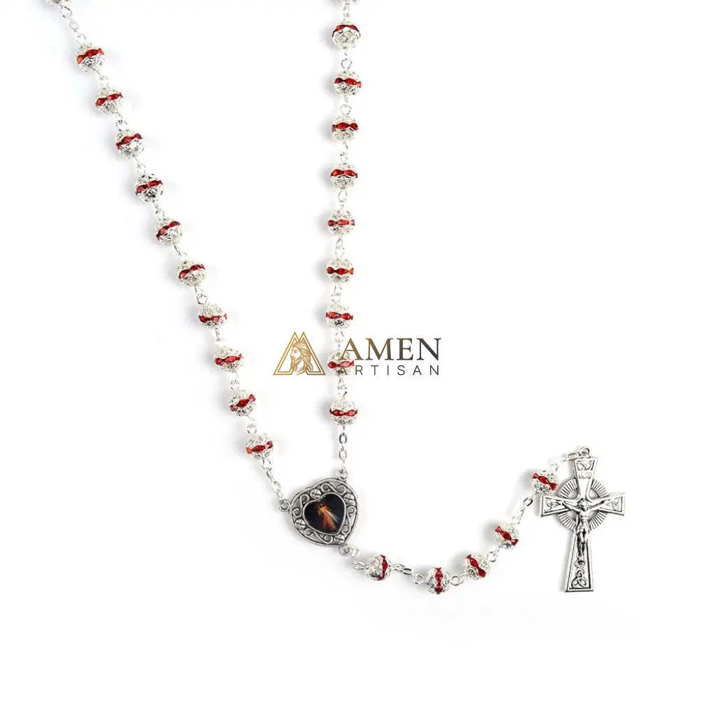 【DEAl TODAY】Crystal Rosary That Captures Light – Celtic Prayer Beads | Amen Artisan - Image 6