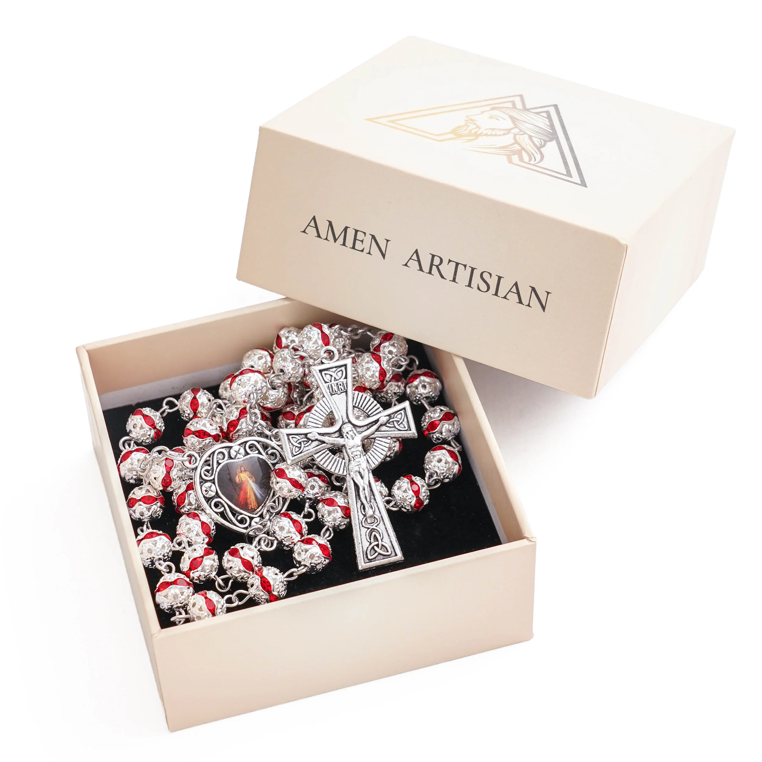 【DEAl TODAY】Crystal Rosary That Captures Light – Celtic Prayer Beads | Amen Artisan - Image 7