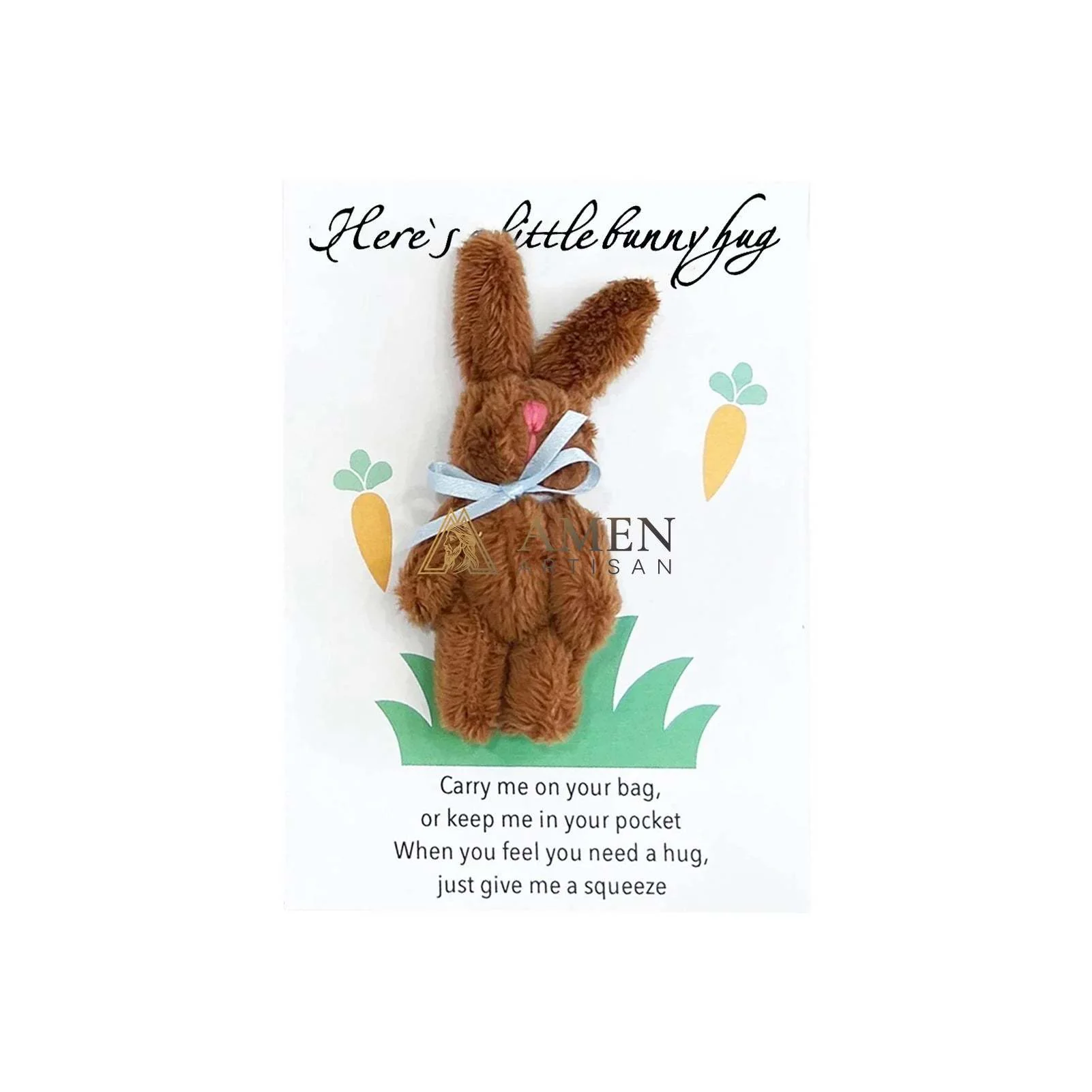 Cuddly Bunny Pocket Hug Charm Amen Artisan - Image 10