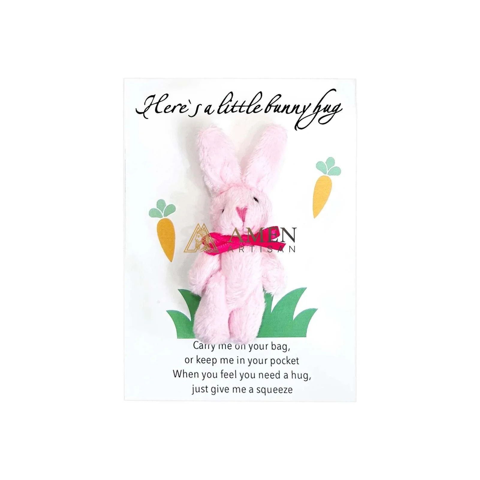 Cuddly Bunny Pocket Hug Charm Amen Artisan - Image 9