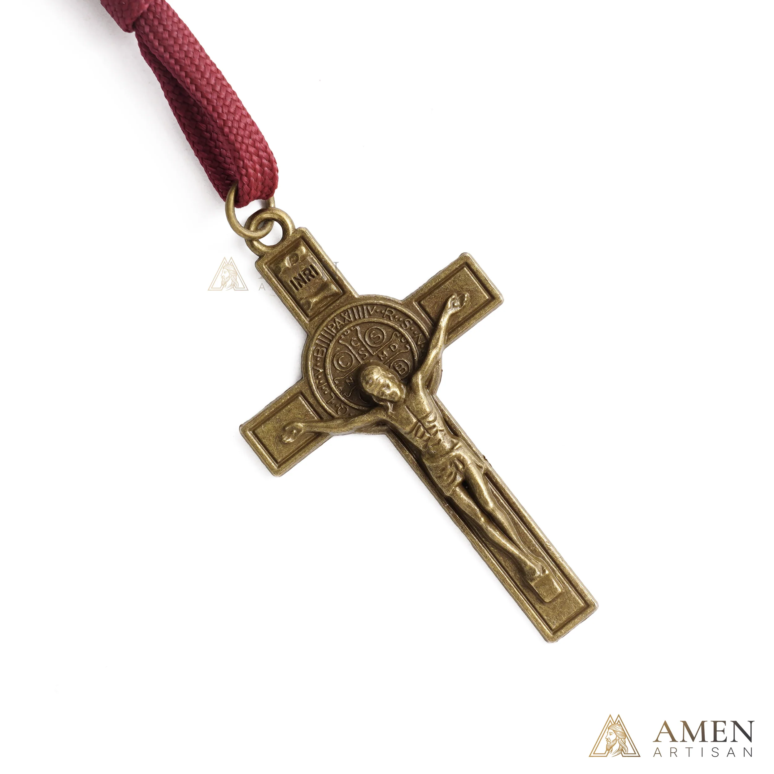 【DEAL TODAY】Burgundy Clip-On Pocket Decade Rosary with Crucifix and Our Lady Medal - Image 11