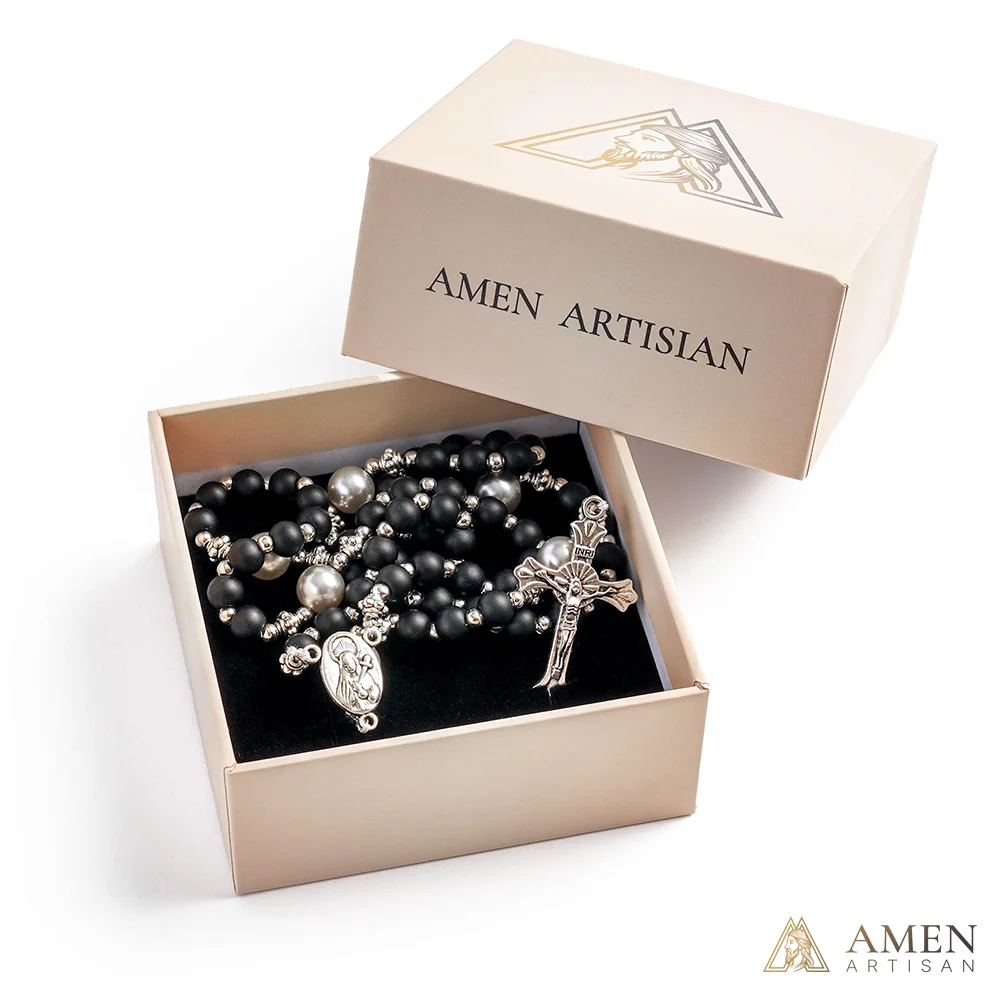 【Deal Today】Matte Obsidian Rosary - Image 4