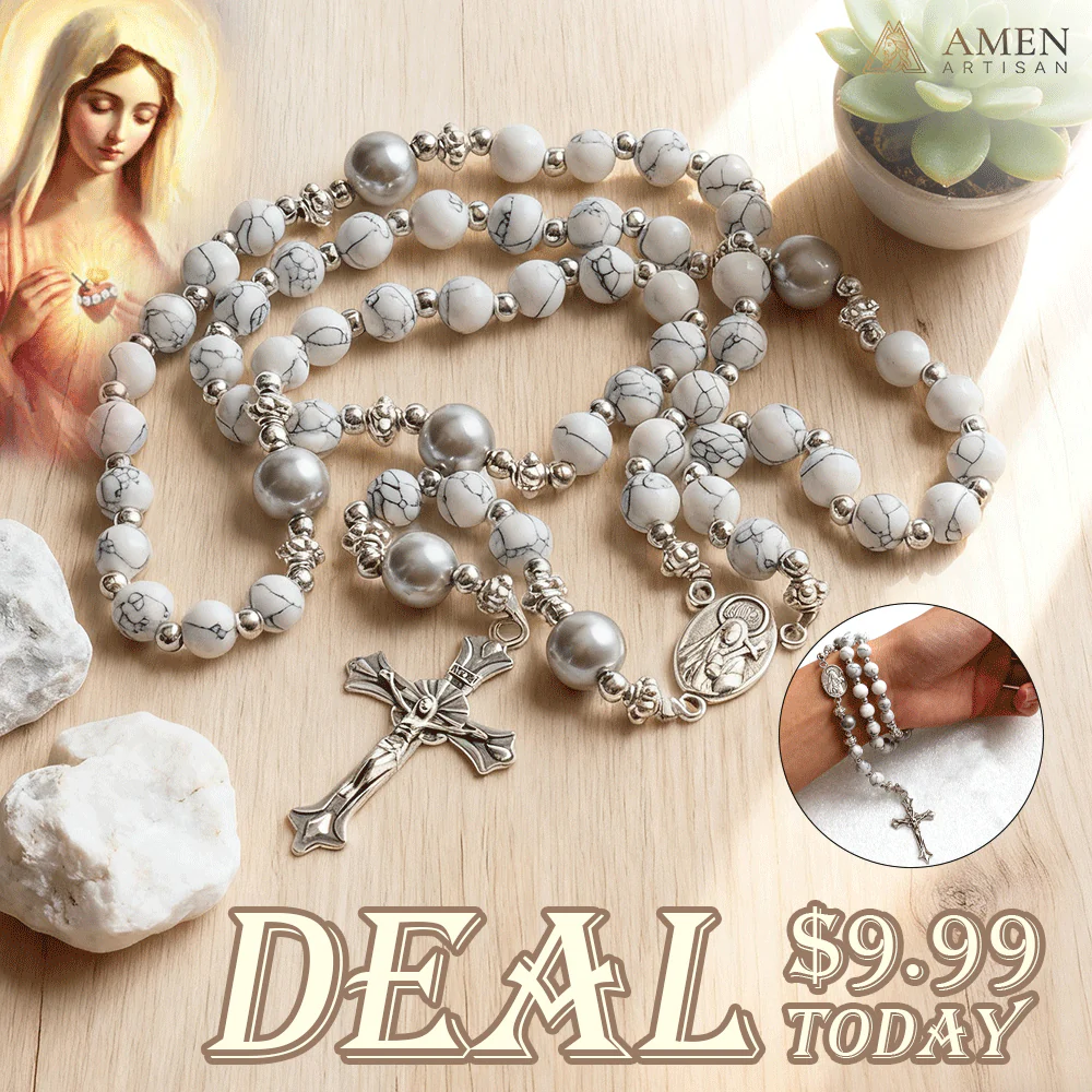 【Deal Today】Howlite Rosary - Image 6