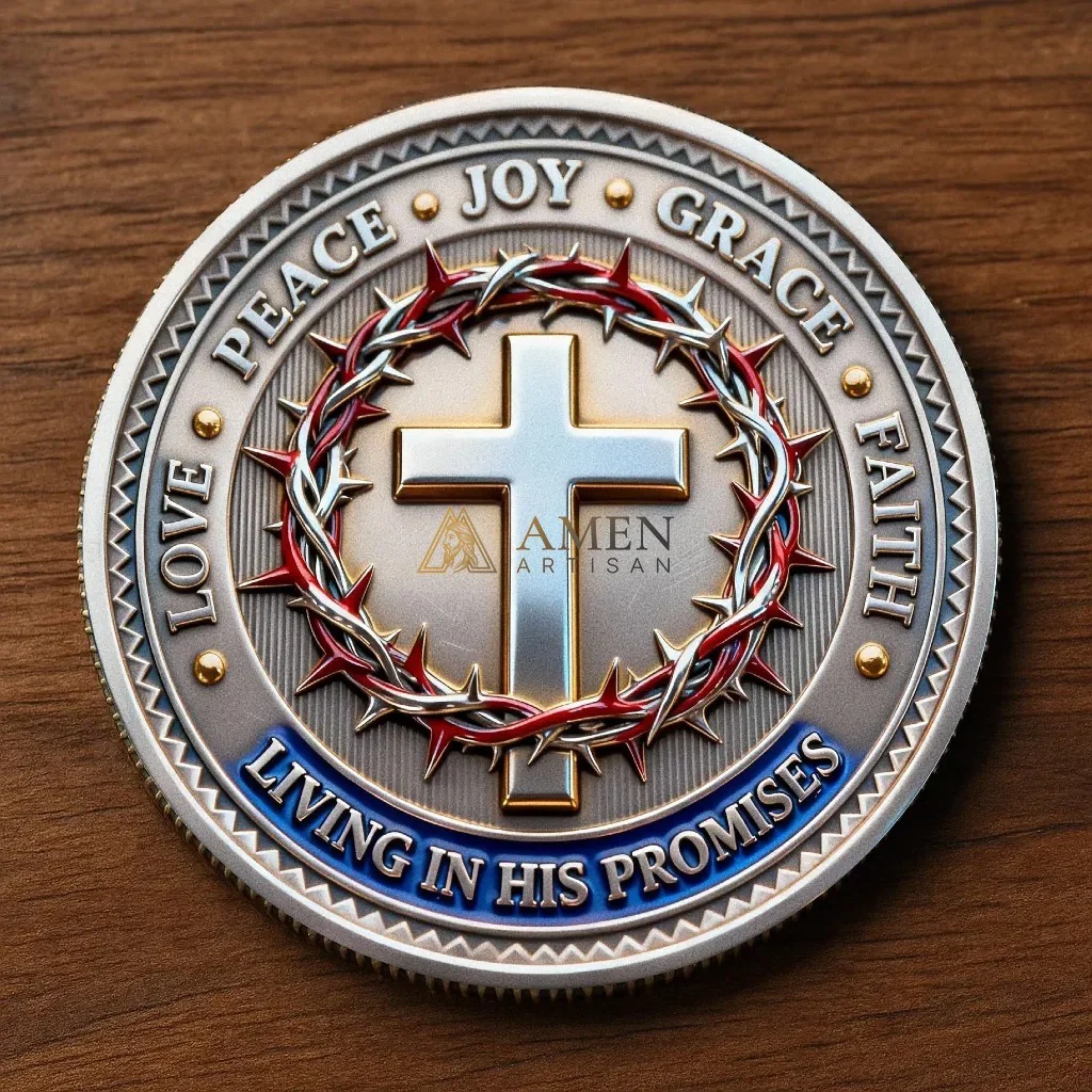 Jesus Christ Crown of Thorns Commemorative Coin Amen Artisan - Image 2