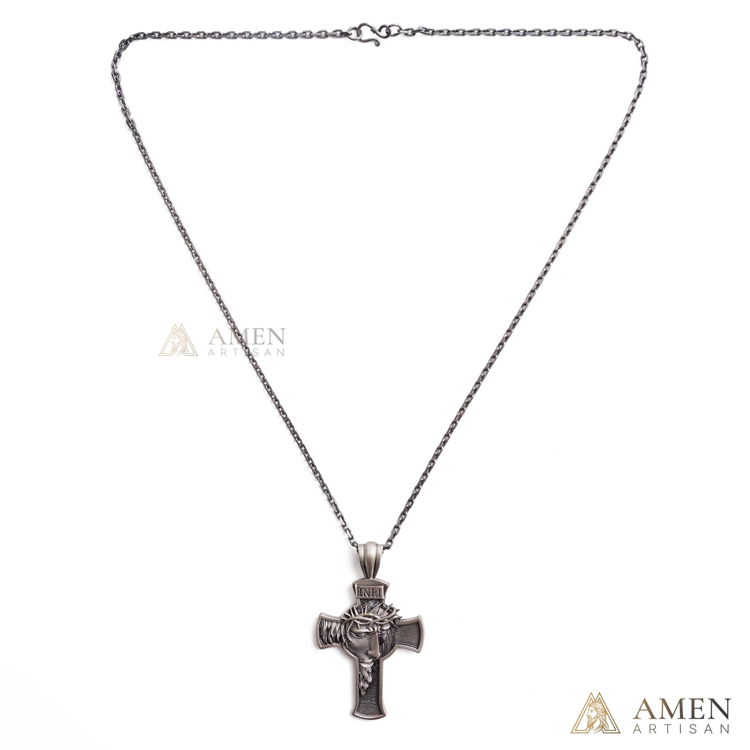 【Deal Today】Jesus Crown of Thorns Cross Pendant with Chain | Amen Artisan - Image 10