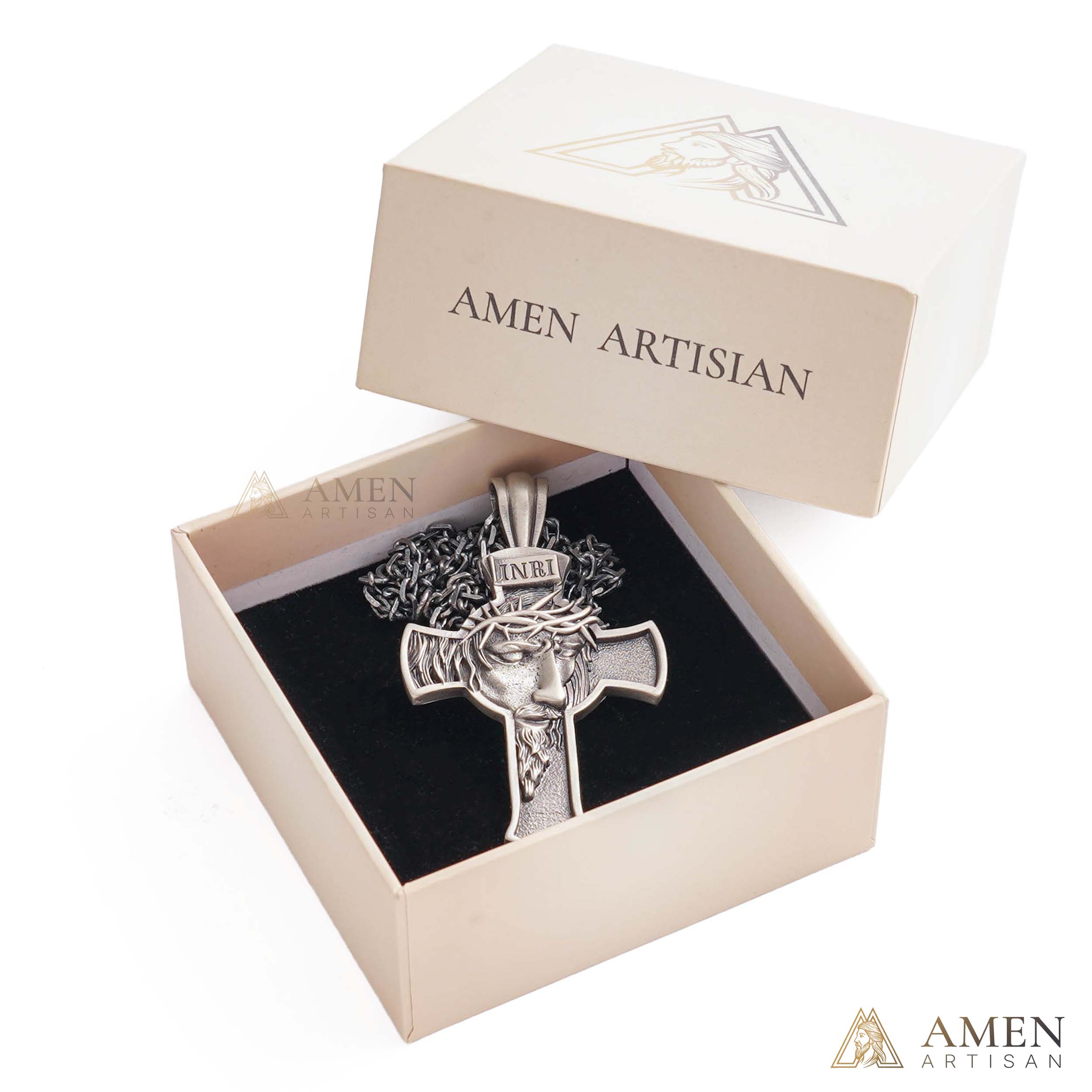 【Deal Today】Jesus Crown of Thorns Cross Pendant with Chain | Amen Artisan - Image 11