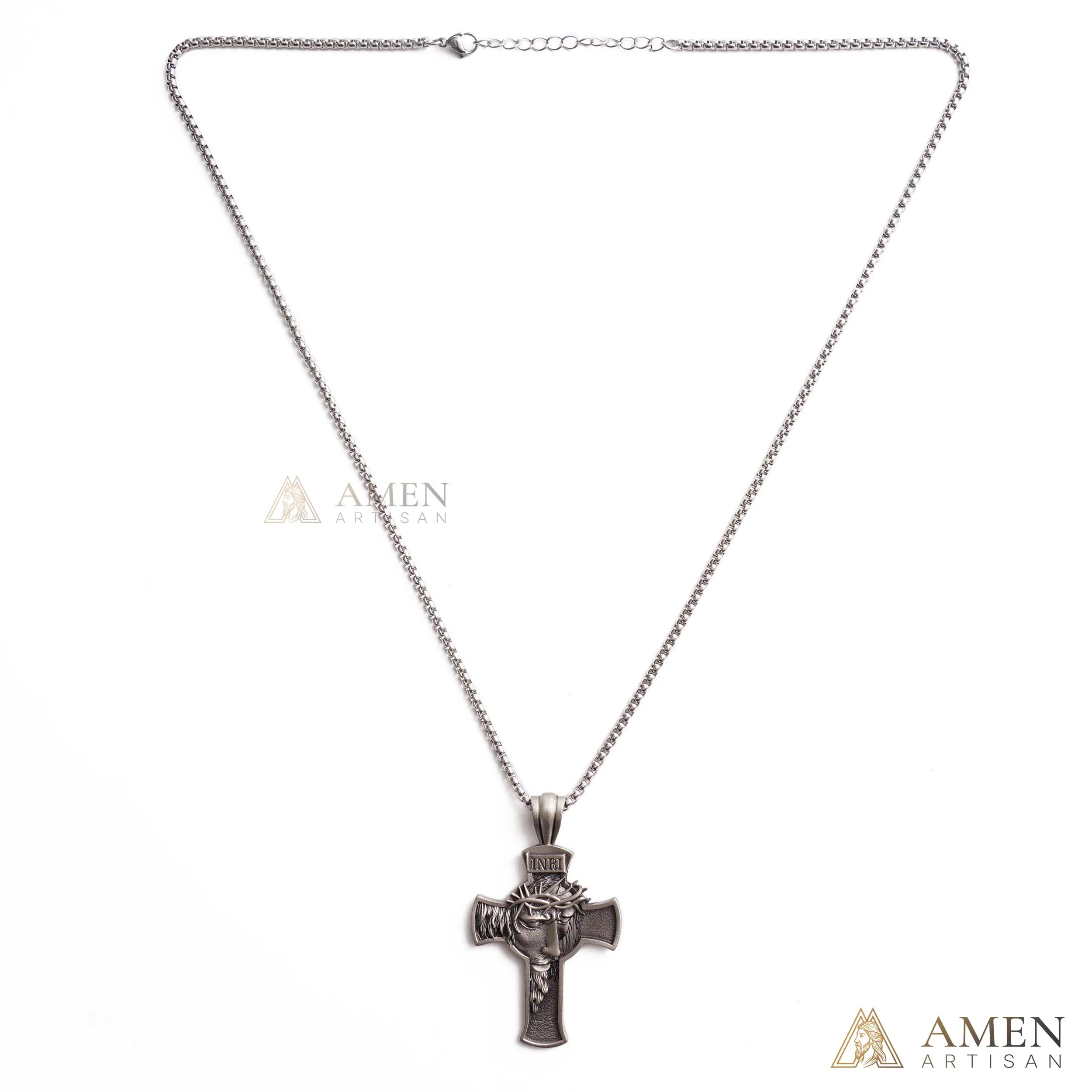 【Deal Today】Jesus Crown of Thorns Cross Pendant with Chain | Amen Artisan - Image 9