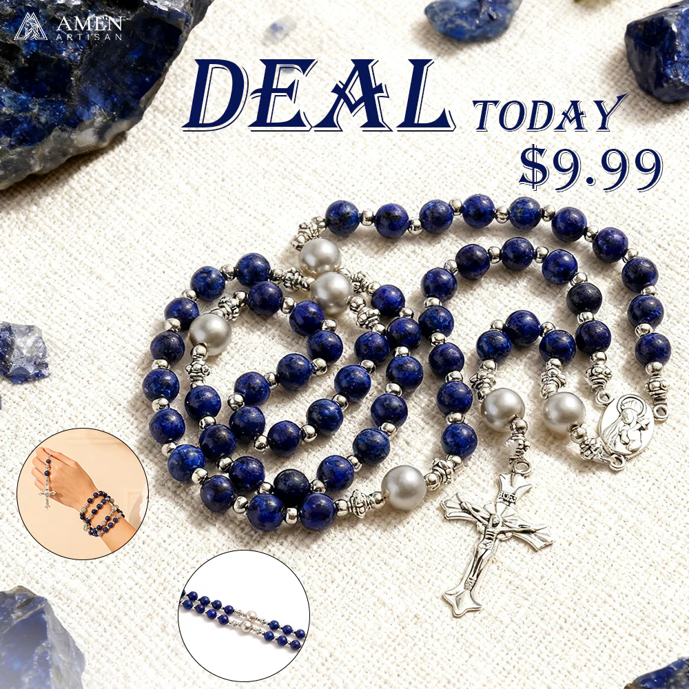 【Deal Today】Lapis Lazuli Rosary - Image 5