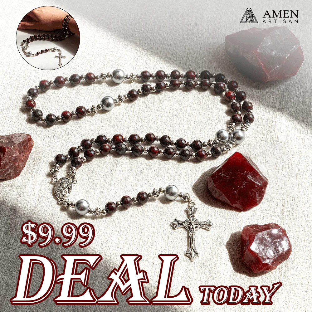 【Deal Today】Red Jasper Rosary - Image 5