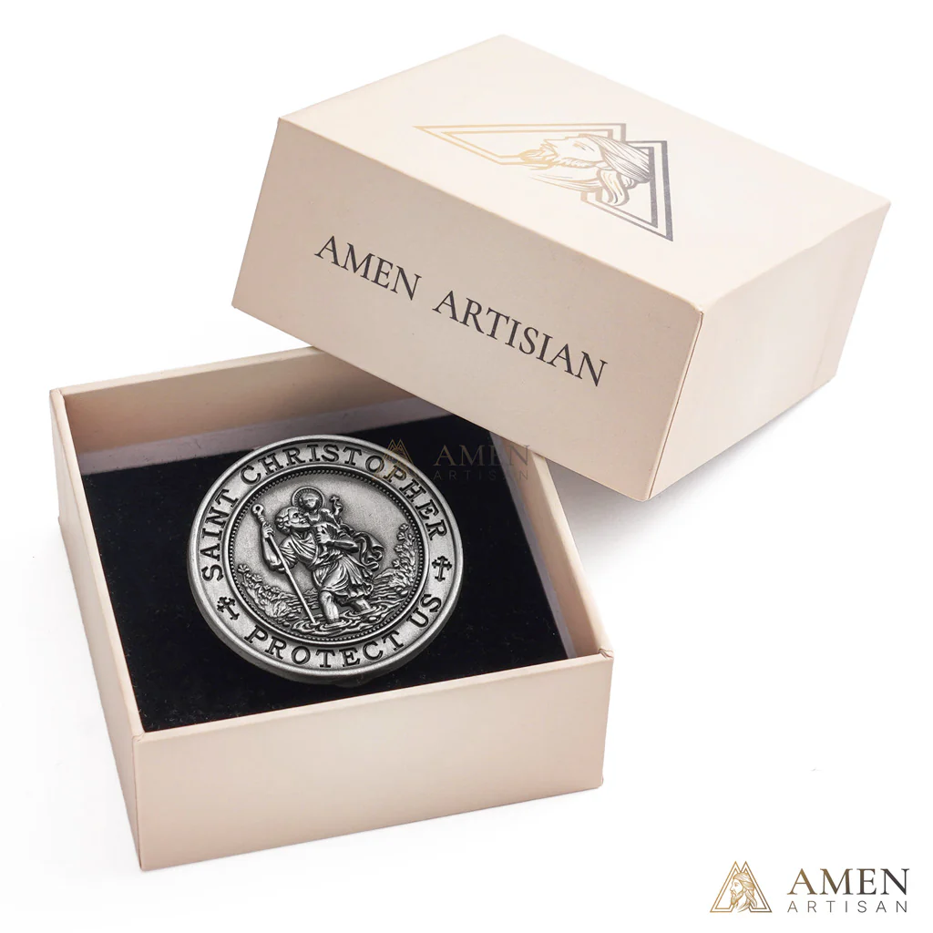 【Deal Today】Saint Christopher Protector Car Visor Clip—— A Prayer in Metal, A Shield for Every Journey | Amen Artisan - Image 6