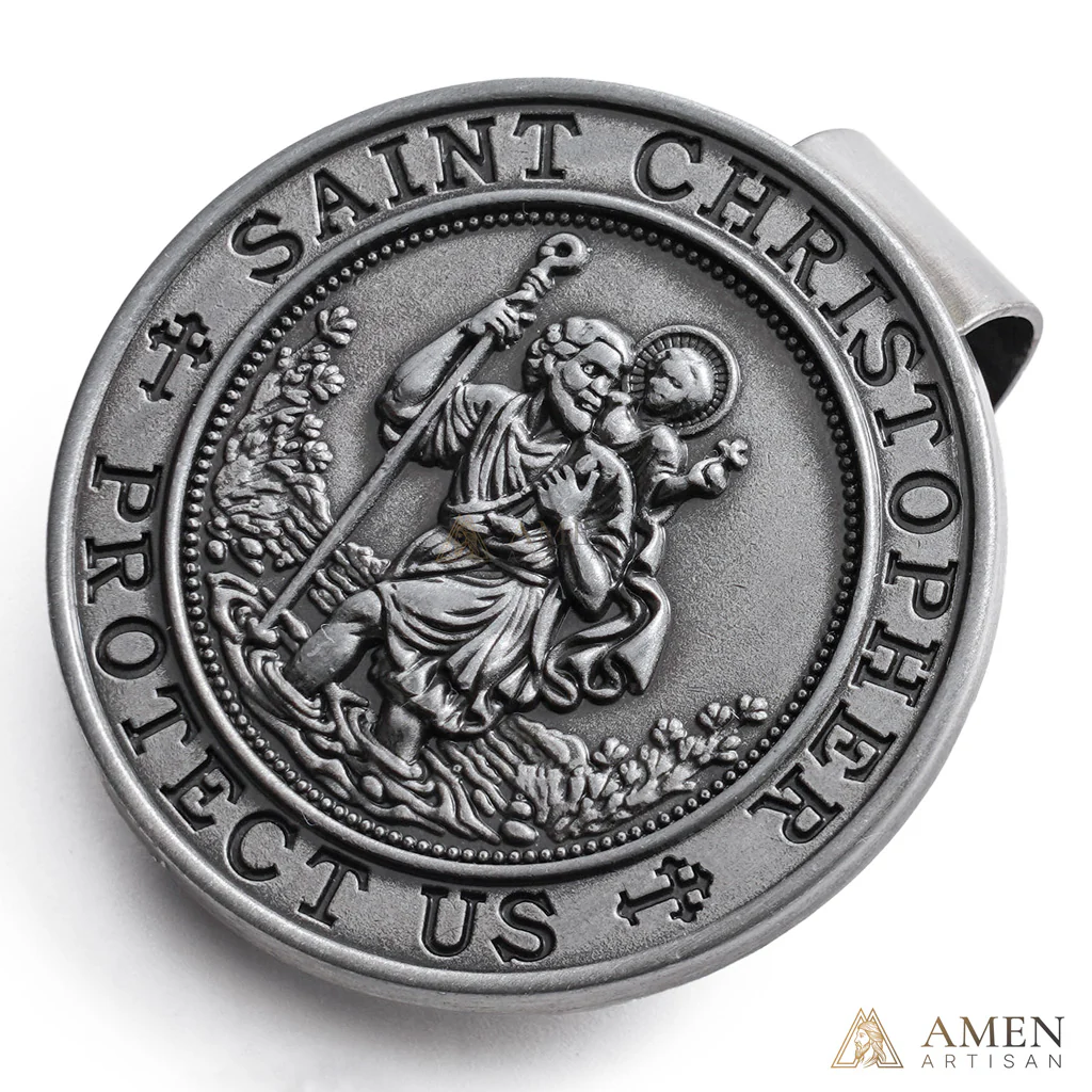 【Deal Today】Saint Christopher Protector Car Visor Clip—— A Prayer in Metal, A Shield for Every Journey | Amen Artisan - Image 8