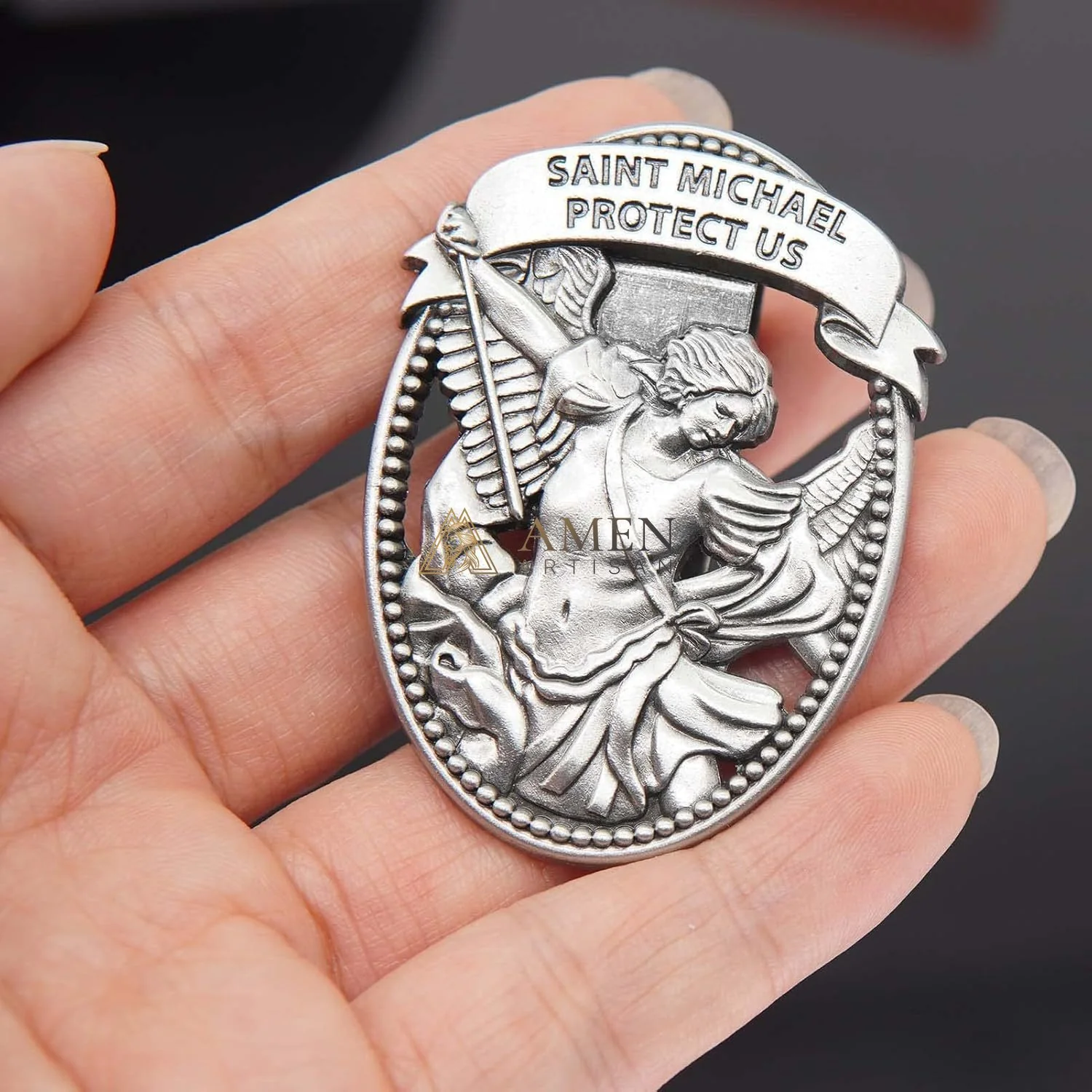 【DEAL TODAY】St Michael Medal Car Clip - Image 3